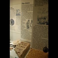 The Northampton Medieval Jewish Tombstone, on Display with Interpretation (Ph. Northampton Museum)