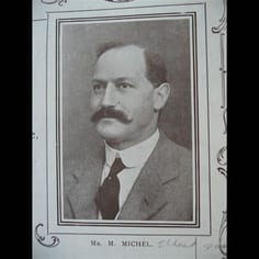 Mr. M. Michel, eldest son of G.L. Michel. a well-known leather suppliers and machinist's company