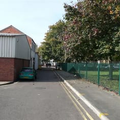 Northampton Temple Bar - site of the Medieval Jewish Cemetery (in road and to right of picture)