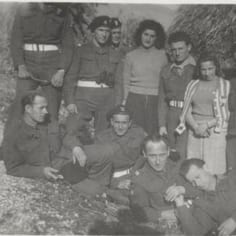 Izzy Rubinstein and Comrades in the Polish Army  in WWII.  After surviving the camps he went to the East End and married Jean Rubinstien