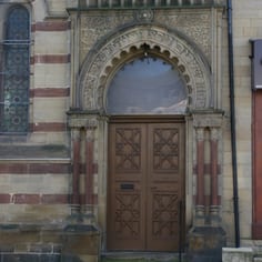 Entrance to Bradford Reform Synagogue (Photograph David David)