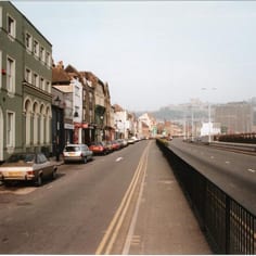The old Jewish Quarter - Snargate Street. The synagogue was just in front of the terrace on the right of the picture