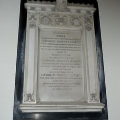 Basevi Memorial - Old Parish Church Hove - The Basevis were Jewish converts to Christianity and Benjamin D'Israeli's mother was a Basevi