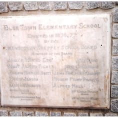 Charles Street - Plaque from Blue Town Elementary School recording the Contribution of Mr Jacobs