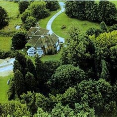 Redesdale from the Air in the 1970s the home of Mr. and Mrs. Lazarus