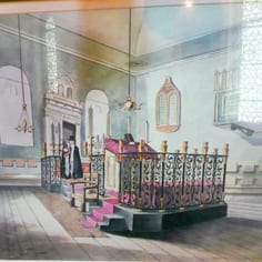Devonshire Place - Former Synagogue Est. 1824 Rebuilt 1838Original Interior Appearance,1833, by William Delamotte.