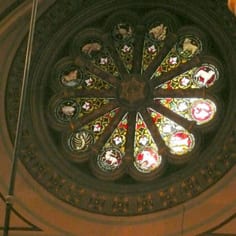 Brighton Middle Street - Zodiac / Wheel Window (shafts comprising of red Mansfield stone)