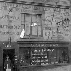 Shopfront of S. Shaffran, hair merchant at No. 36 Church Street