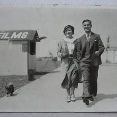 Kitty and Mannie Gilmour on the Seafront May 1934