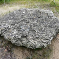 A Block of Spoiled Concrete by the side of the Jew's Road - Perhaps the result of sabotage?