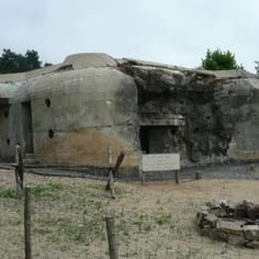 The German 'Tobruk' Bunker near Dunette constructed with forced labour.  The Tobruk design was introduced by Rommel when he was in charge of the construction of the Atlantic Wall