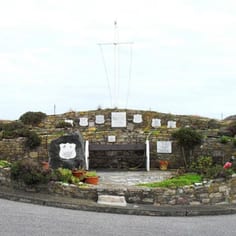 The Hammond Memorial is a memorial created by the Hammond family, which stands at one end of the Island and is one of the main focus points for acts of individual and corporate acts of commemoration for the prisoners on Alderney.