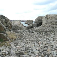 Part of the Strong Point Biberkopf, at Bibette Head constructed by Concentration Camp prisoners from Lager Sylt.