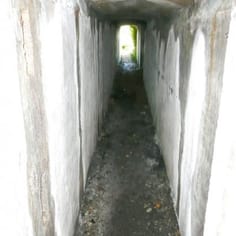 The Sylt tunnel looking back towards its exit to List's Chalet.