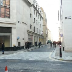 Part of the site of the medieval London Jewry, taking in 'Old Jewry' near to 'Poultry'.  This location is close to the site of the medieval London synagogue.