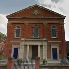 In the original building on this site, the Rev. Samuel Hillyard of the Bunyan Meeting was one of the local churchmen responsible for the scandelous conversion to Christianity of Nathan Joseph, the minister to the Bedford Jewish congregation in 1824. (Google Earth Image)