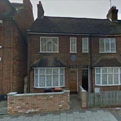 The birth-place of two Jewish Olympians, the Abrahams brothers - 30 Rutland Road.  Note the recent blue plaque on the wall.  (Image Google Earth).