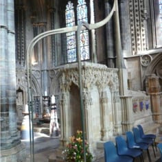 The Angel Choir - Site of the Head Shrine and Traditional Grave Site of St Hugh of Avalon a saviour of Jews and Philo-semite -  (map, no. 7)