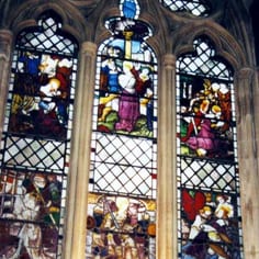 The east window in Balliol College chapel