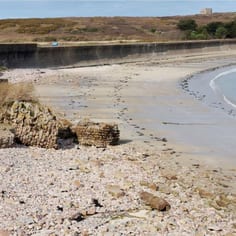Anti-Tank Wall and probable site of beach burials - Longis Common