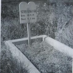 One of the Jewish graves on Longis Common, shown post-war when the 'Amicales' had added kerb-stones to the graves, in accordance with common Jewish burial practice in communal cemeteries.
