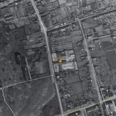 War-time Image (with modern labels) showing the Calais Camp which was a major camp situated at 42 Rue Chateaubriand and the camp was housed in an old girls' school.  The site of the camp and its location was identified by JTrails.