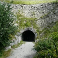 The main entrance to the V3 base at Mimoyecques, which was entered via a Chalk quarry.