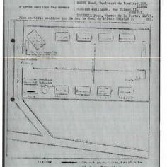A plan of the Straflager, or Punishment Camp, near to Dannes.  This was for those who refused to work for the Germans as part of the STO programme.