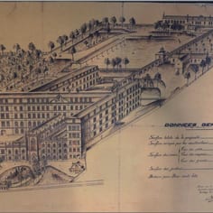 Camp Brauneck, which was situated pm the upper floor at Lycee Mariette, in Boulogne, obtained a notorious reputation among Jewish deportees for wonton cruelty, over the time of its operation.  Here the school is depicted in 1905.