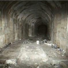 A former V1 and V2 Tunnel constructed under the hill at Bergueneuse with slave labour.