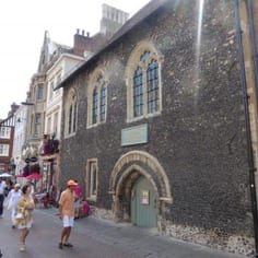 The site of the former House of Cresse the Jew next to (i.e. to the left) of St Thomas Hospital.  The former hospital was a familiar landmark to the medieval Jews of Canterbury.