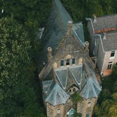 Former Merthyr Tydfil Synagogue from the air. (Ph. Heritage Drones)