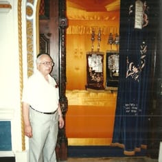 Chatham Synagogue - The Ark with Gabriel Lancaster, Warden and preserver of Chatham Jewish Heritage