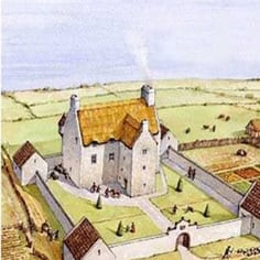 A Reconstruction of the Dominican Priory, Bangor. The Dominicans were not sympathetic to any local Jews.