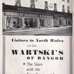 Isadore Wartski's shop, the Drapery, 204 High Street (now Corbett Bookies Heddiw)