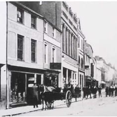 Bangor High Street, site of several successful Jewish businesses, including Shafran's Deli, Joseph Owen's Kosher Meats and John Aronson's Fine Jewellery Shop.